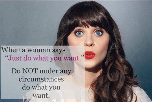 When a woman says 
