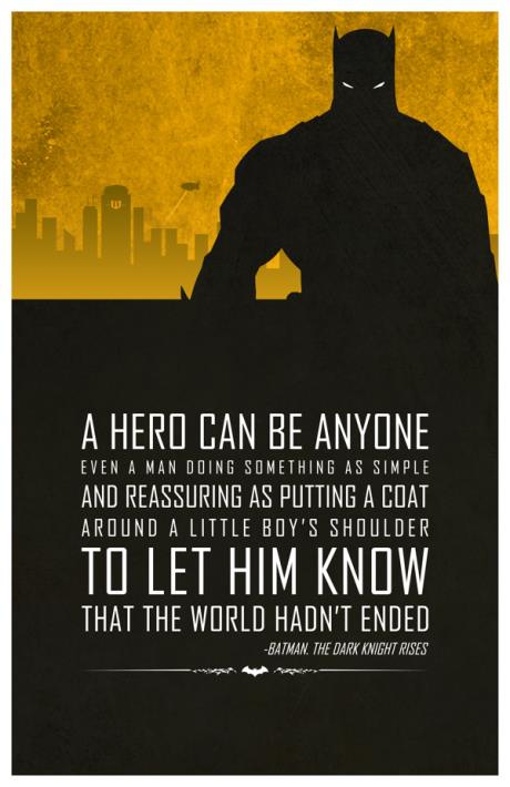 A hero can be anyone even a man doing something as simple and reassuring as putting a coat around a little boy's shoulder to let him know that the...