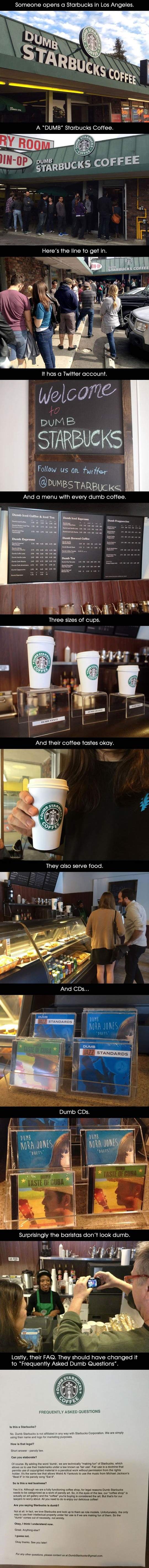 Someone opens a Dumb Starbucks in Los Angeles.