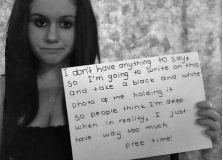Write on paper and take a black and white photo.