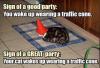 Sing of a good party and sign of a great party 
